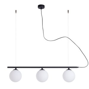 LAMPA WISZĄCĄ BERYL GLASS 3 BLACK