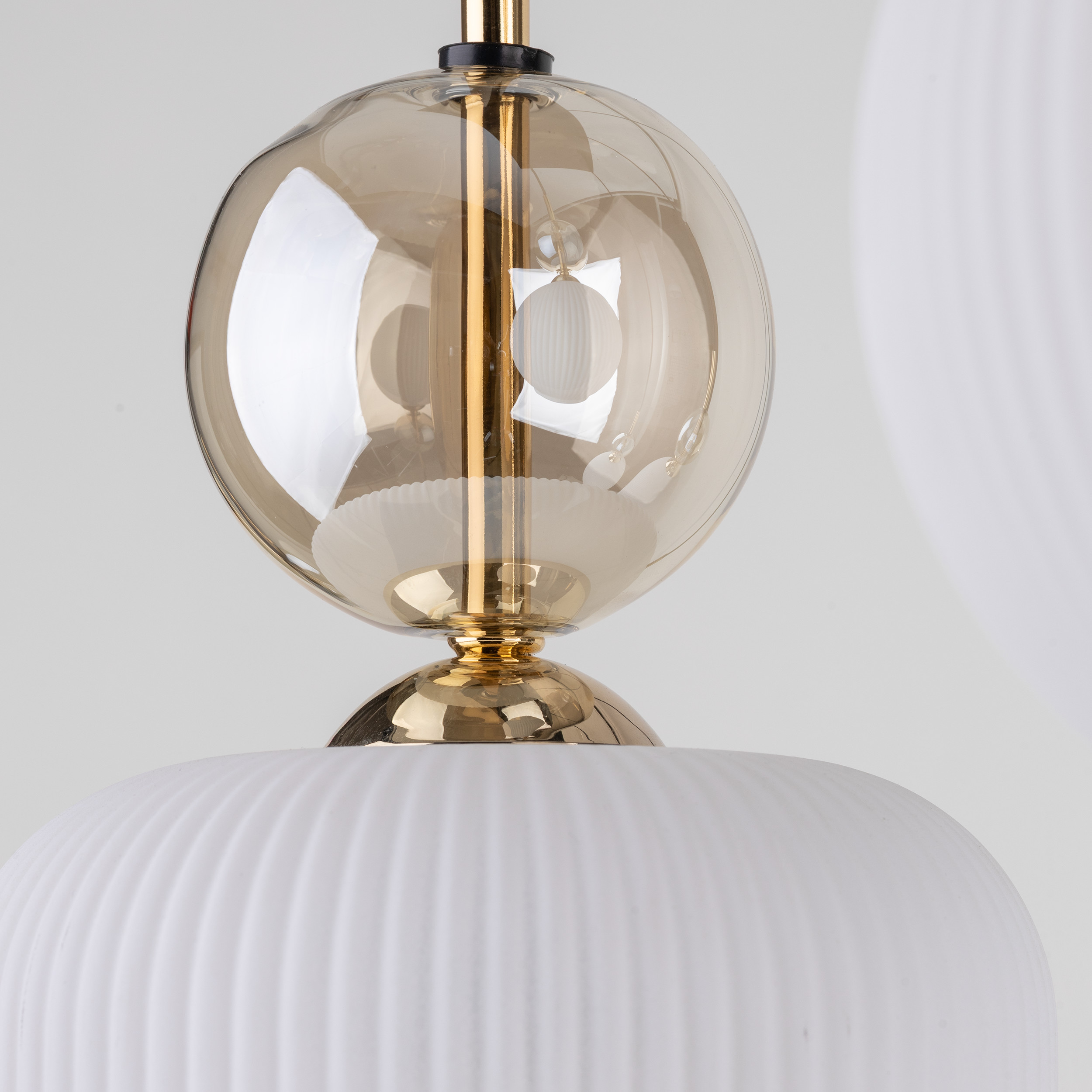 SOPHIA COGNAC WHITE LAMPA WISZĄCA 6XE14 - obrazek 6