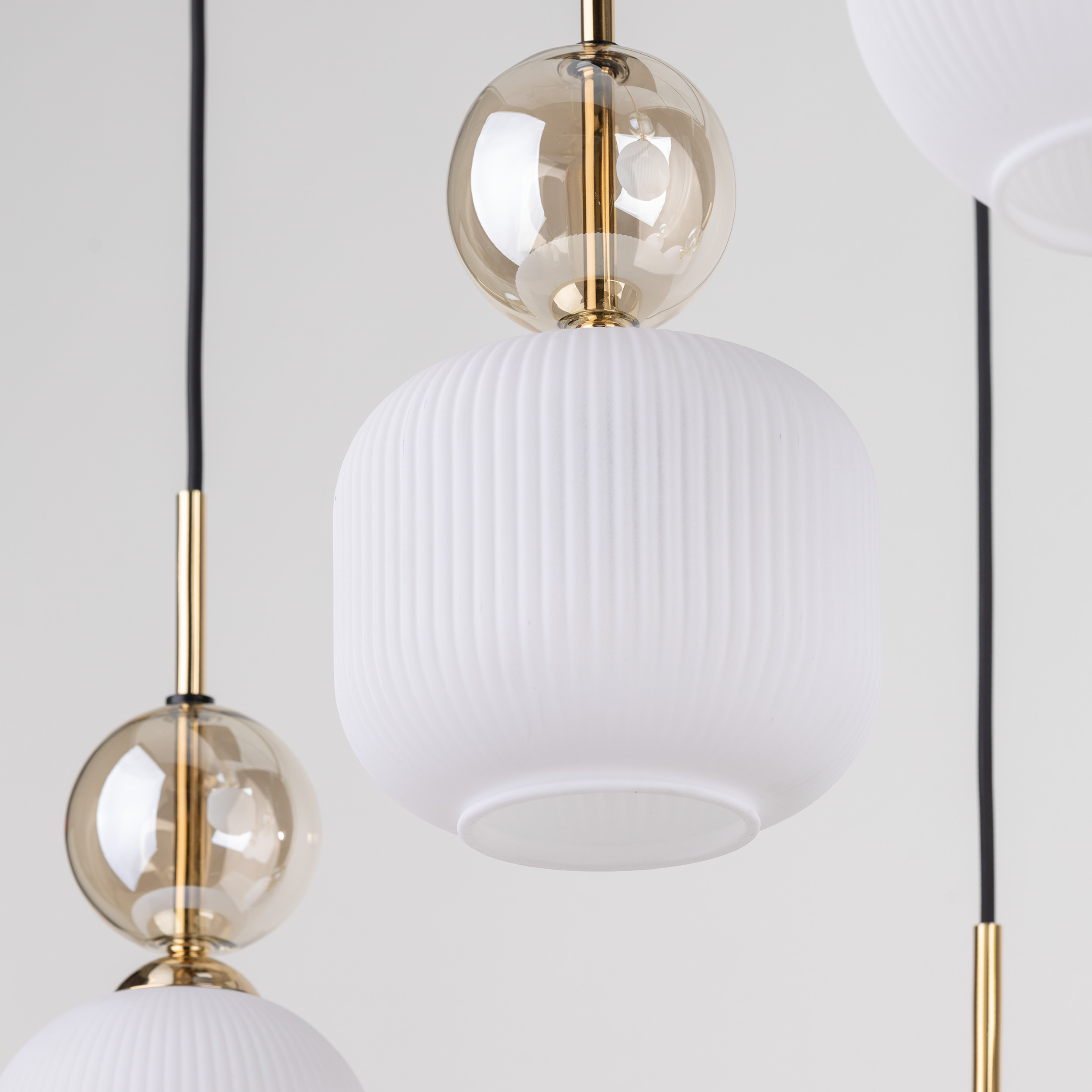 SOPHIA COGNAC WHITE LAMPA WISZĄCA 6XE14 - obrazek 7