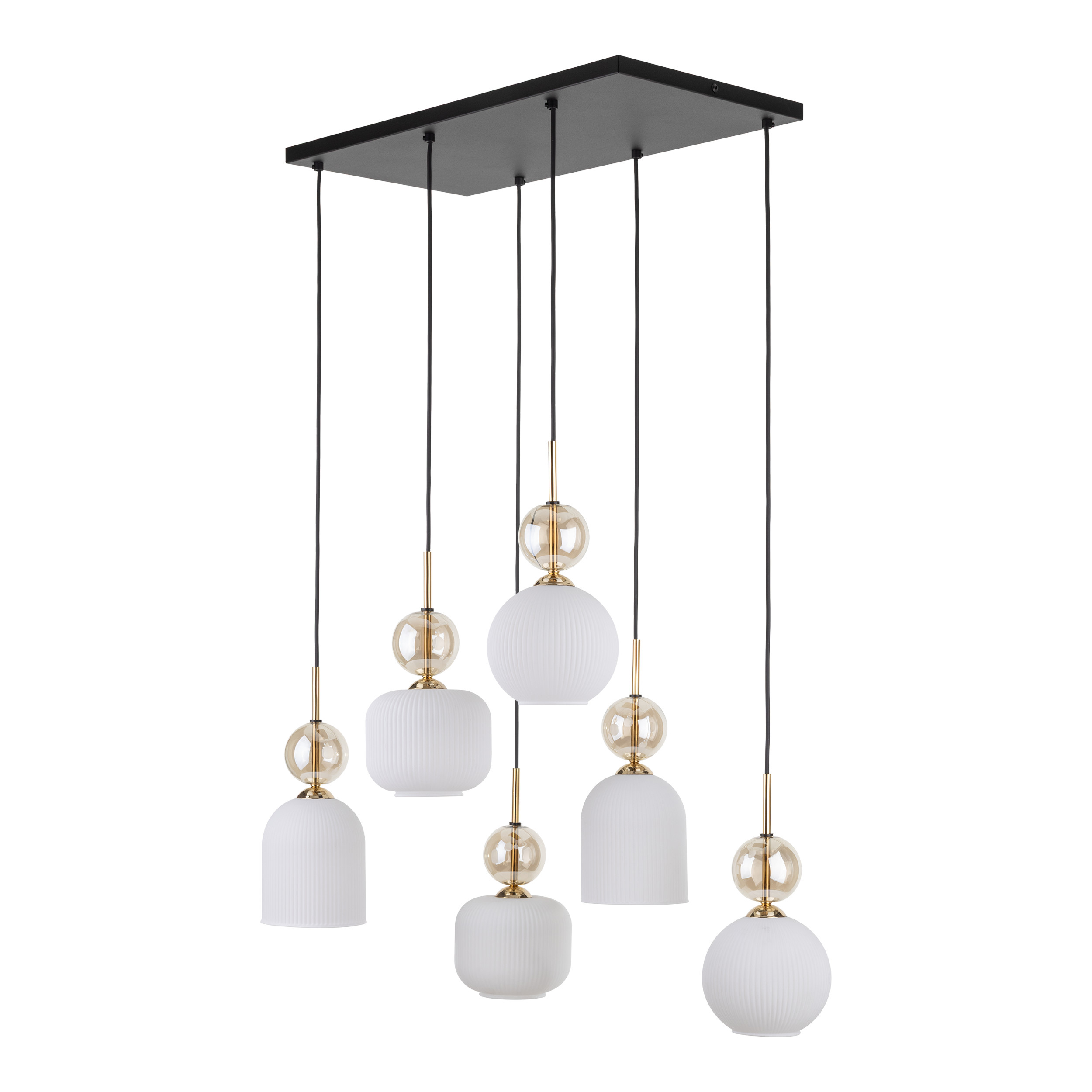 SOPHIA COGNAC WHITE LAMPA WISZĄCA 6XE14 - obrazek 8