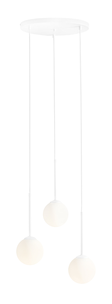 LAMPA WISZĄCA BOSSO 3 RING WHITE
