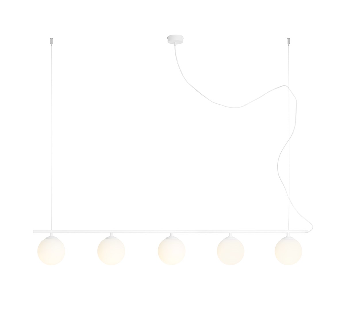 LAMPA WISZĄCĄ BERYL GLASS 5 WHITE