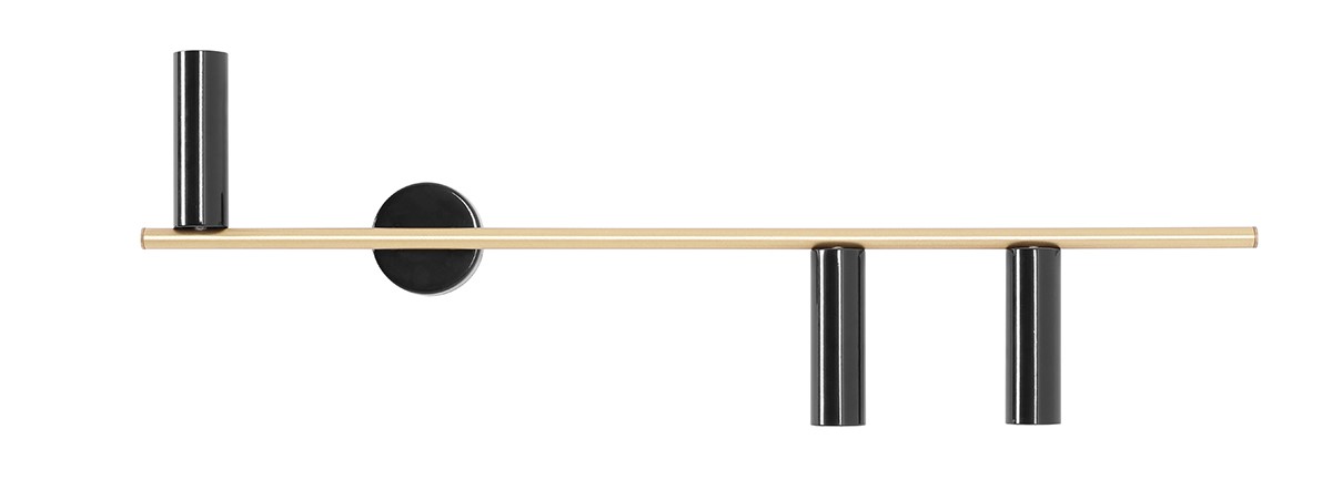 KINKIET TREVO 3 BLACK BRASS (right)