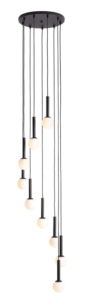 LAMPA WISZĄCA RIU 9 RING ALL BLACK