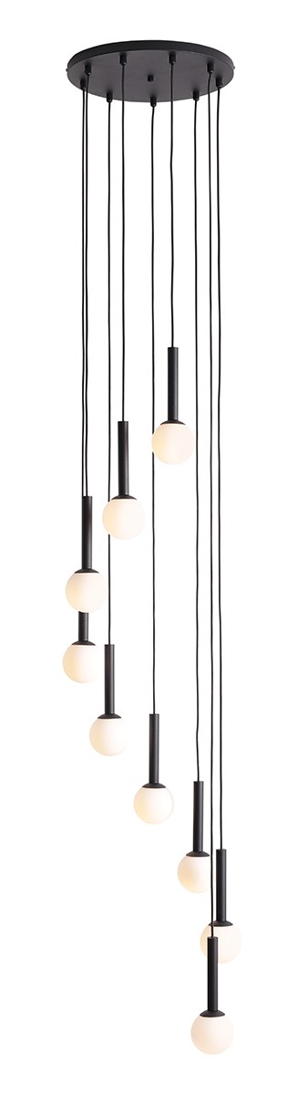 LAMPA WISZĄCA RIU 9 RING ALL BLACK