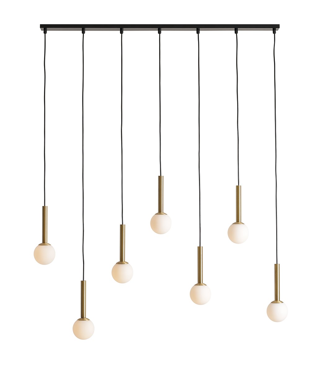 LAMPA WISZĄCA RIU 7 BLACK / BRASS