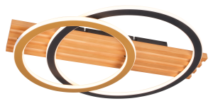 C230617002B SERANA LAMPA SUFITOWA ZŁOTA+CZARNA+DREWNO/ GOLD+BLACK+WOOD