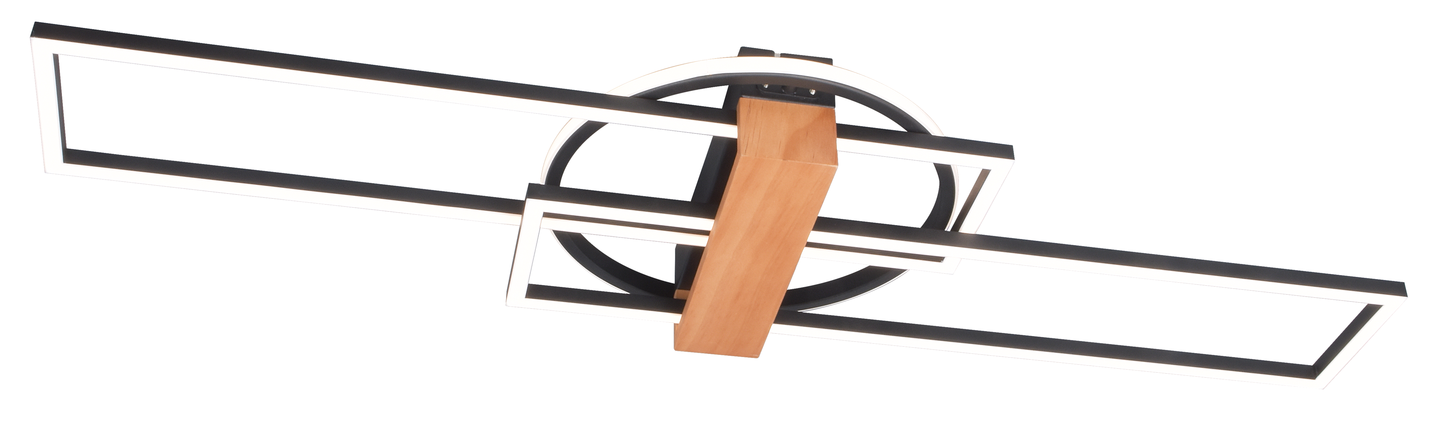 C230624203B DUATRO LAMPA SUFITOWA CZARNA+DREWNO/BLACK+WOOD