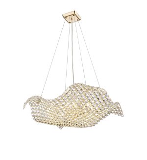 P0221-08M-F7AC TIARA LAMPA WISZĄCA ZŁOTA/GOLD