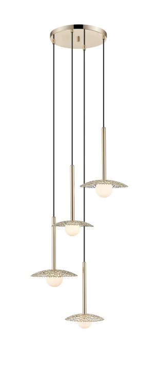 P0600-04E-F7AA NICOSIA LAMPA WISZĄCA ZŁOTA/FRENCH GOLD