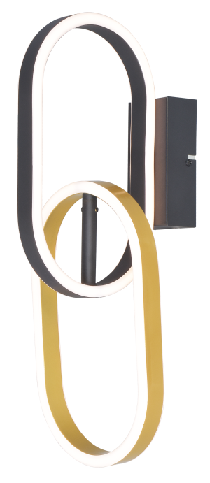 W241145502 RAVON KINKIET ZŁOTY+CZARNY/GOLD+BLACK