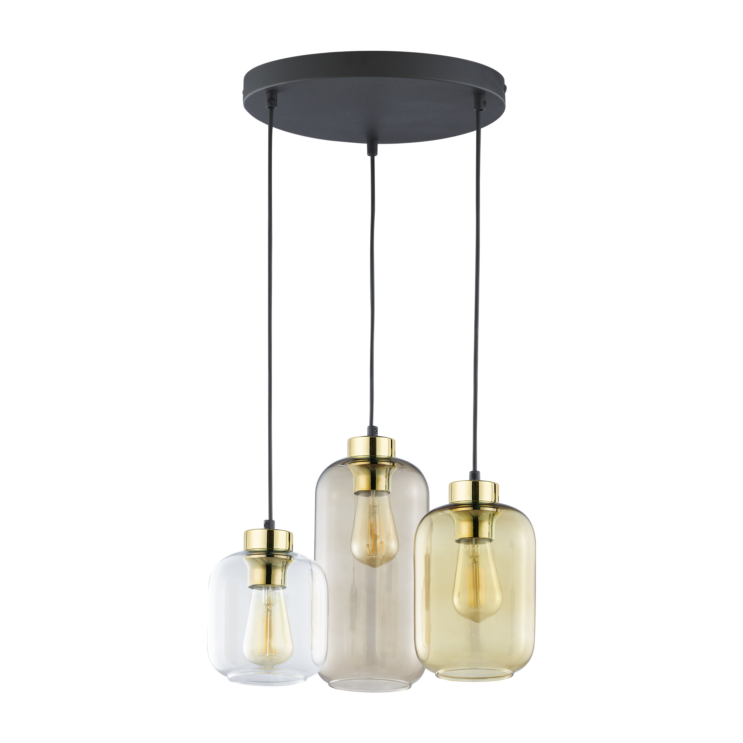 MARCO BROWN LAMPA WISZĄCA 3 PŁ KOŁO