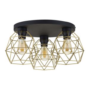 GALAXY BLACK/GOLD LAMPA SUFITOWA 3 KOŁO