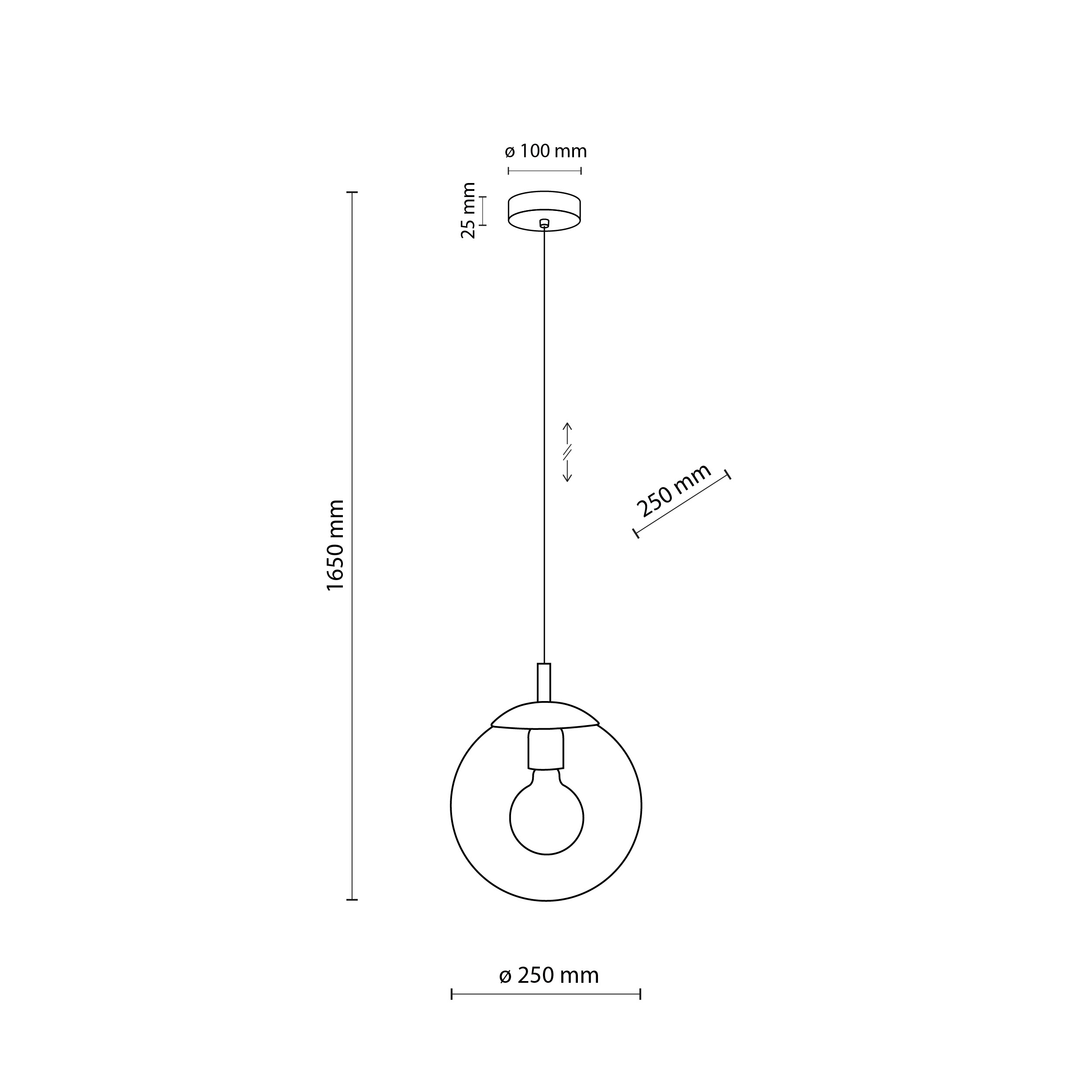 ESME GRAPHITE LAMPA WISZĄCA 1 250 - obrazek 4