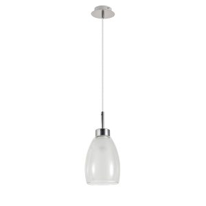 MORRO CHROME/WHITE LAMPA WISZĄCA 1XE27