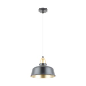 A8063-BK MENSA LAMPA WISZĄCA CZARNY MAT+ZŁOTO/MATT BLACK+GOLD