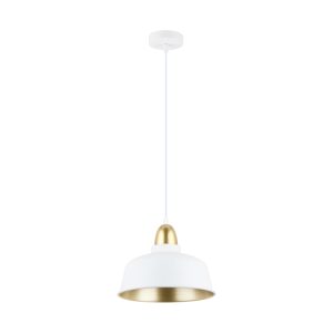 A8063-WH MENSA LAMPA WISZĄCA BIAŁY MAT+ZŁOTO/MATT WHITE+GOLD