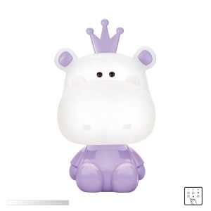 KDR-613B-PE LAMPA STOŁOWA HIPOPOTAM FIOLETOWA/PURPLE