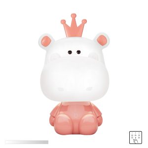 KDR-613B-PK LAMPA STOŁOWA HIPOPOTAM RÓŻOWA/PINK