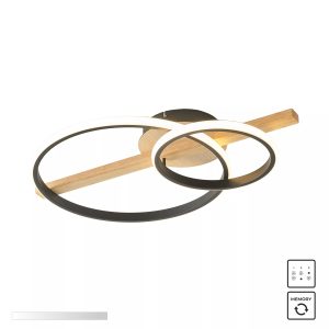 MX3913-2-3BWLT ALMERIA LAMPA SUFITOWA CZARNA-DREWNO/BLACK-WOOD