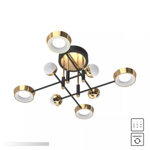 MX7170-8-3BGT LARA LAMPA SUFITOWA CZARNO-ZŁOTA/BLACK-GOLD