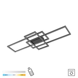 MX7907-3B-3BT ERVI LAMPA SUFITOWA CZARNA/BLACK