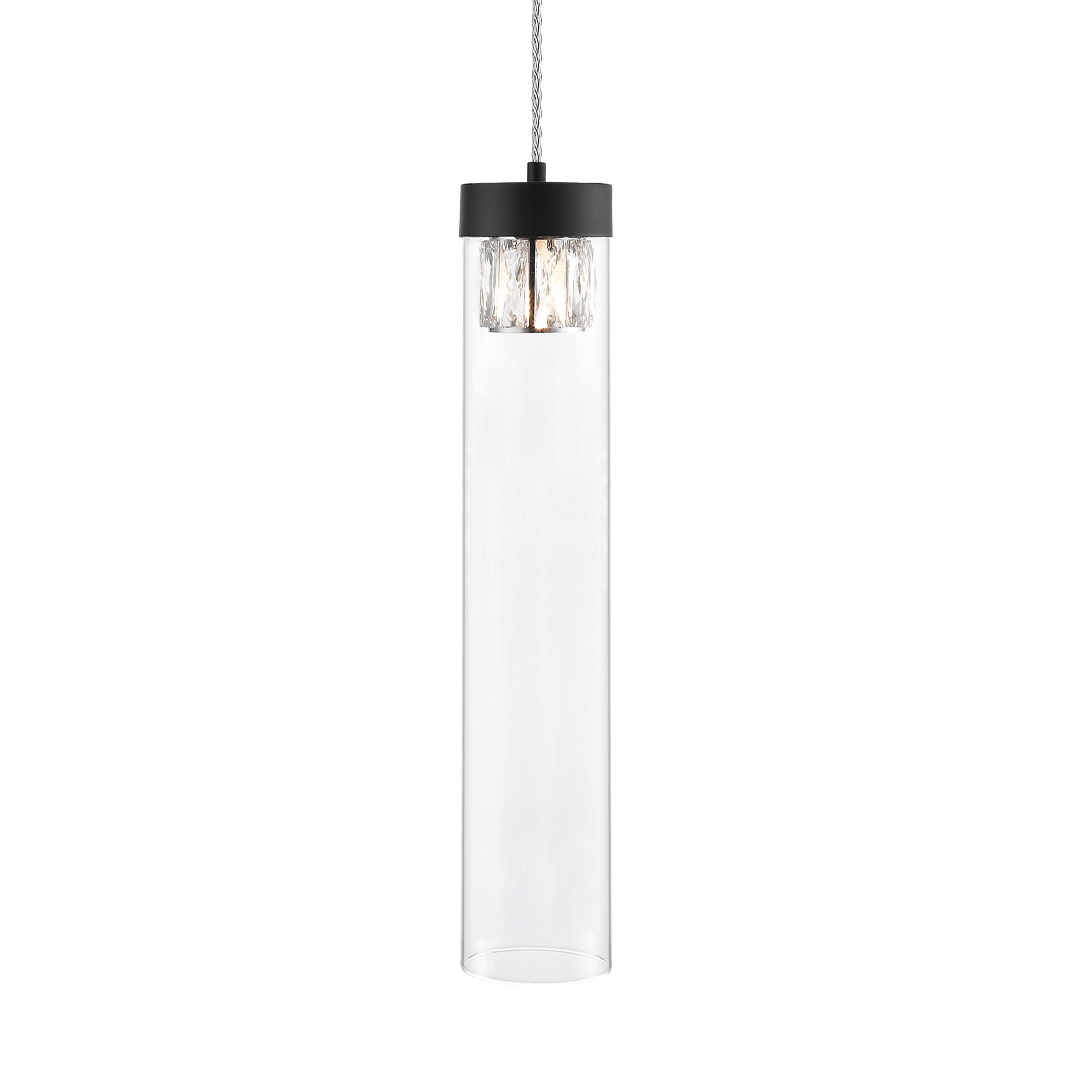 P0389-01D-P7AC GEM LAMPA WISZĄCA CZARNY MAT/MATT BLACK
