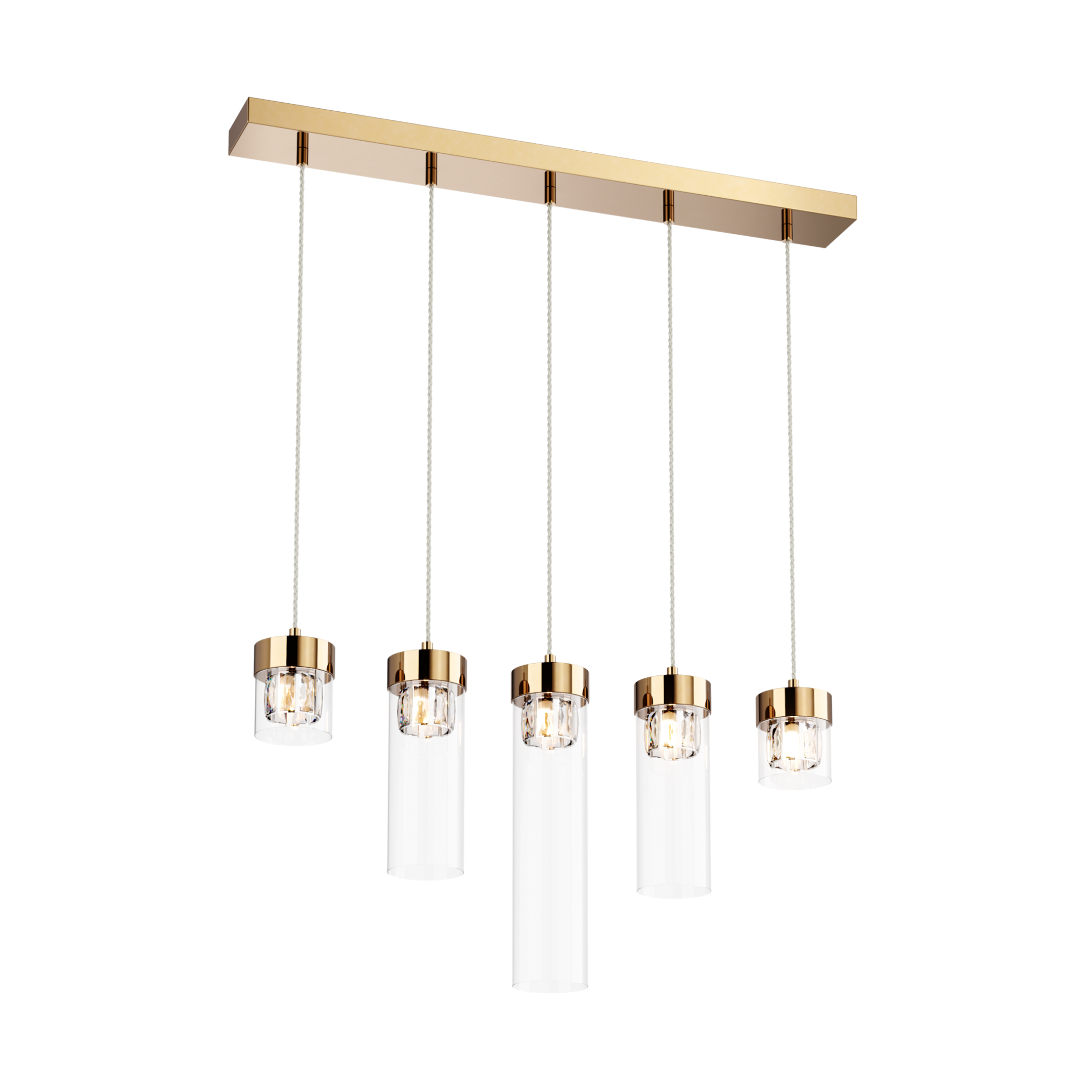 P0389-05E-F7AC GEM LAMPA WISZĄCA ZŁOTA/GOLD