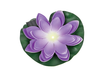 SW-5033-P DEKORACJA ZEWNĘTRZNA SOLARNA LED KWIAT LOTOSU FIOLETOWY/PURPLE