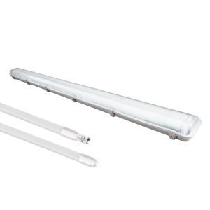 ZESTAW OPRAWA HERMETYCZNA 2x120cm POD ŚWIETLÓWKĘ LED + 2x ŚWIETLÓWKI LED 18W 120CM 3000K