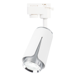 Flower Chrome Biały Track 1xGU10