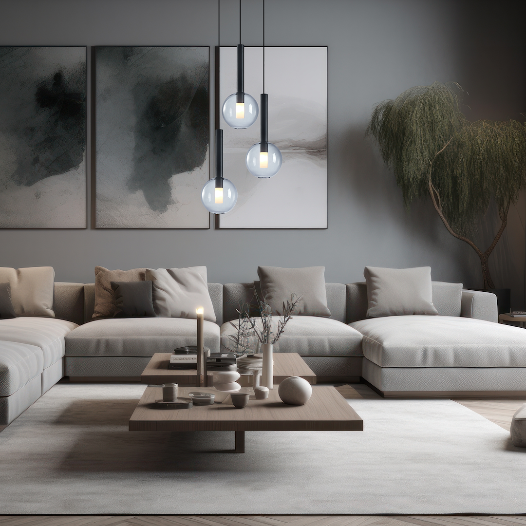 Lampa wisząca Niko Czarny 3xG9 - obrazek 3