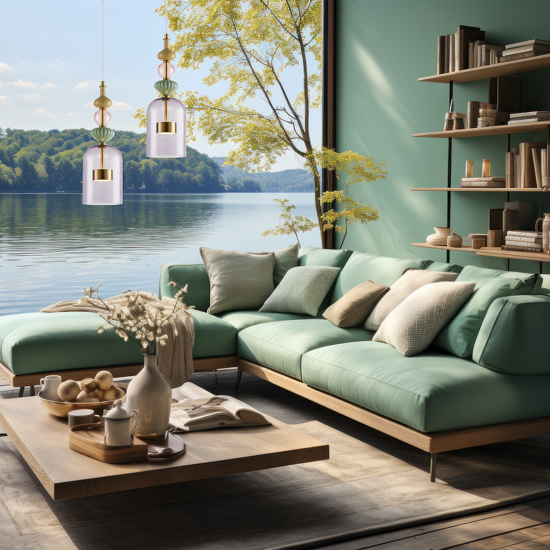 Lampa wisząca ARTE 12W LED śr. 13cm mosiądz - obrazek 3