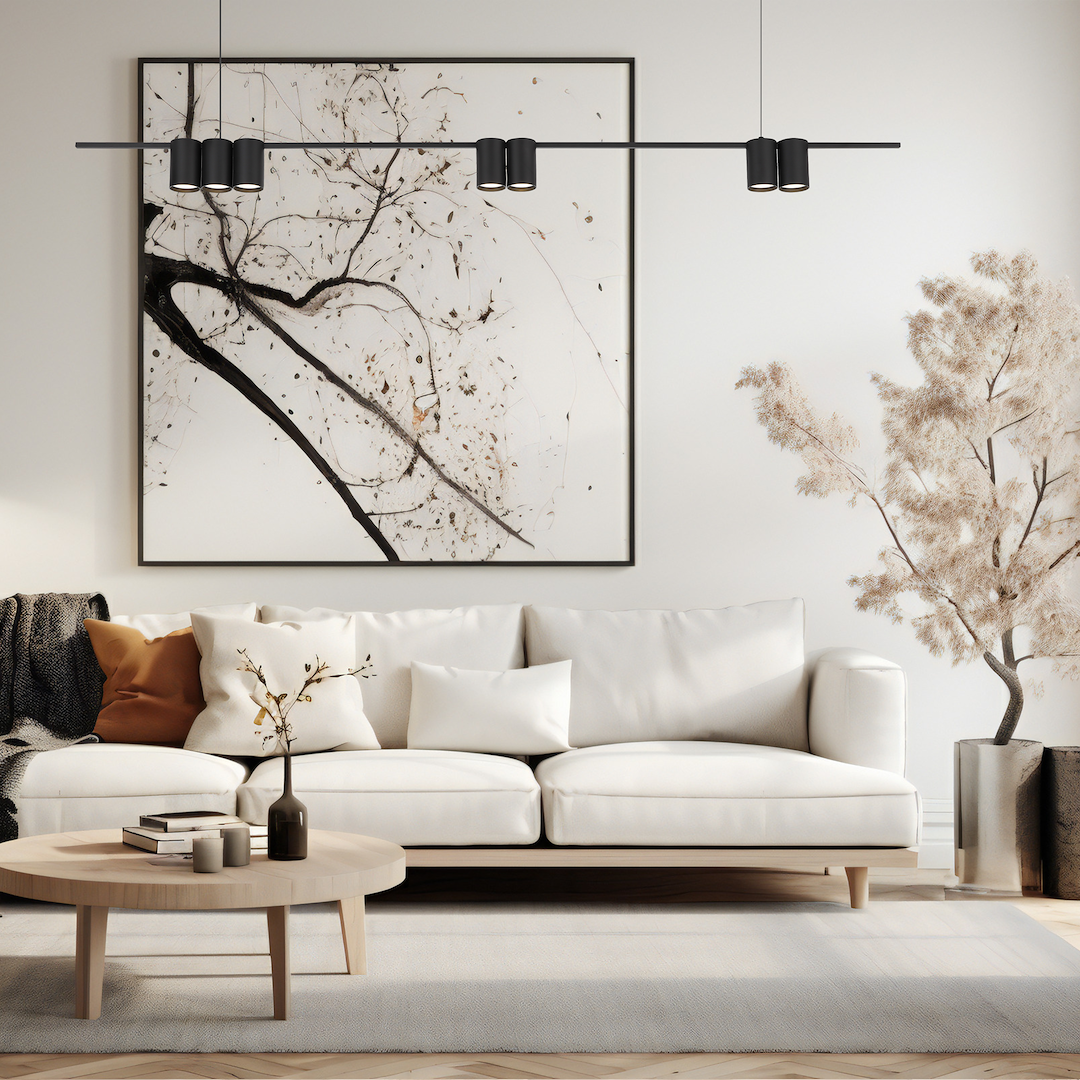 Lampa wisząca (listwa) Genesis Czarny 7xGU10 - obrazek 4