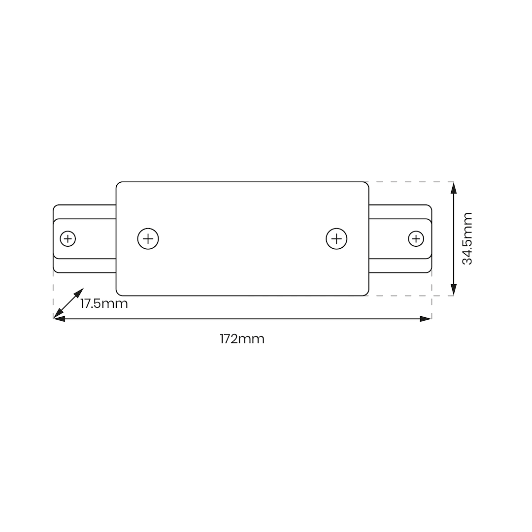 Łącznik Prosty Track Biały 1-Obwodowy + zasilanie centralne v2.0 - obrazek 3