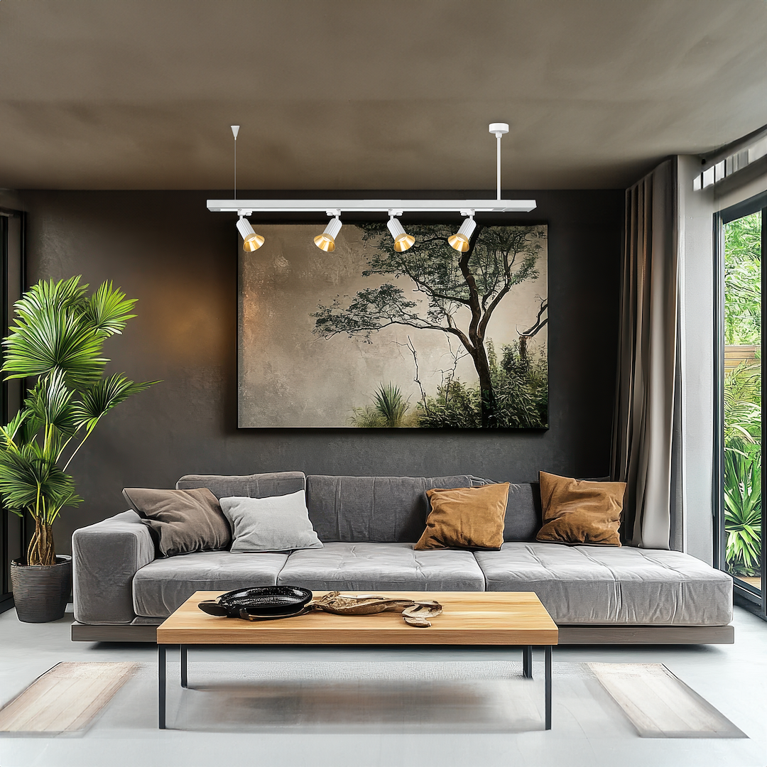 Zawiesie Zasilające Prowadnica Track Biały 3-Obwodowy - obrazek 3