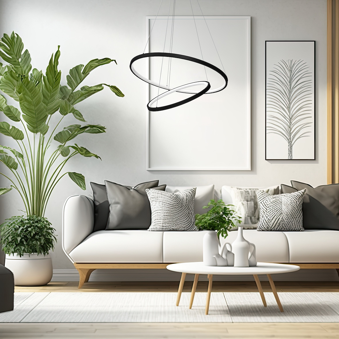 Lampa wisząca Hoop Czarny 51W LED - obrazek 3