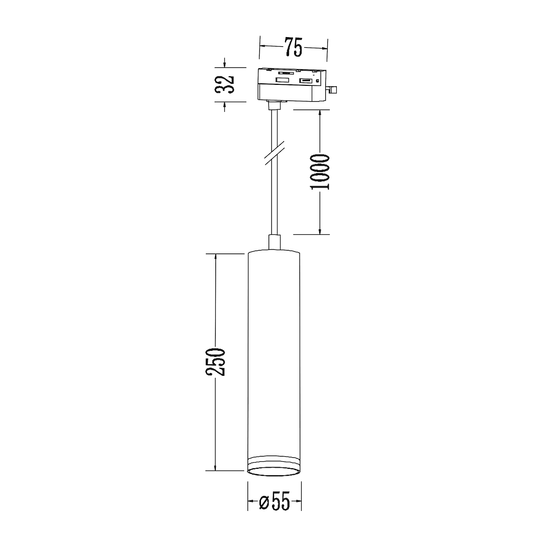 Oprawa Pipe Ring Track Zwis Biały 1xGU10 - obrazek 5