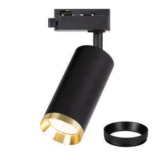 Oprawa Mica Track Czarny + Złoty 1xGU10
