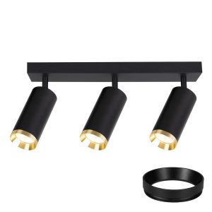 Oprawa Mica Spot Czarny + Złoty 3xGU10