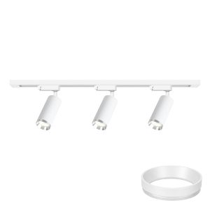 Zestaw Oprawa Mica Track Biały + Chrom 3xGU10 1m