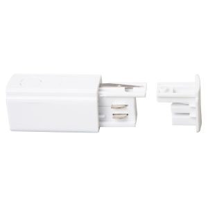 Zasilanie + Zaślepka Do Szynoprzewodu Biały 3-Obwodowy