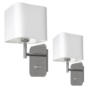 Kinkiet Napoli 1xE27 Biały / Chrom