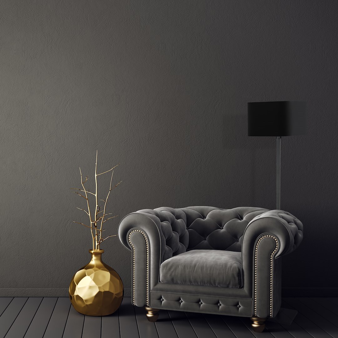 Lampa stojąca NAPOLI BLACK/GOLD 1xE27 - obrazek 5