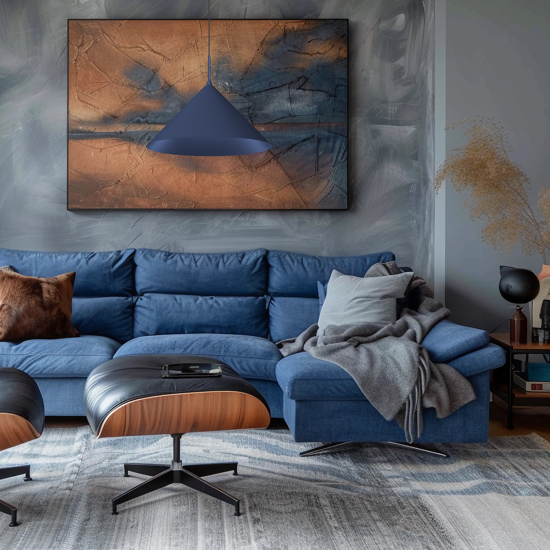 Lampa wisząca CAPITAL NAVY BLUE Ø46cm 1xGX53 - obrazek 4