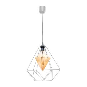 Lampa wisząca ALAMBRE GREY 1xE27 4W żarówka w zestawie