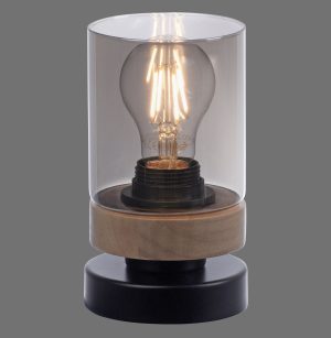 11310-18 PASQUAL LAMPA STOŁOWA CZARNY/DREWNO