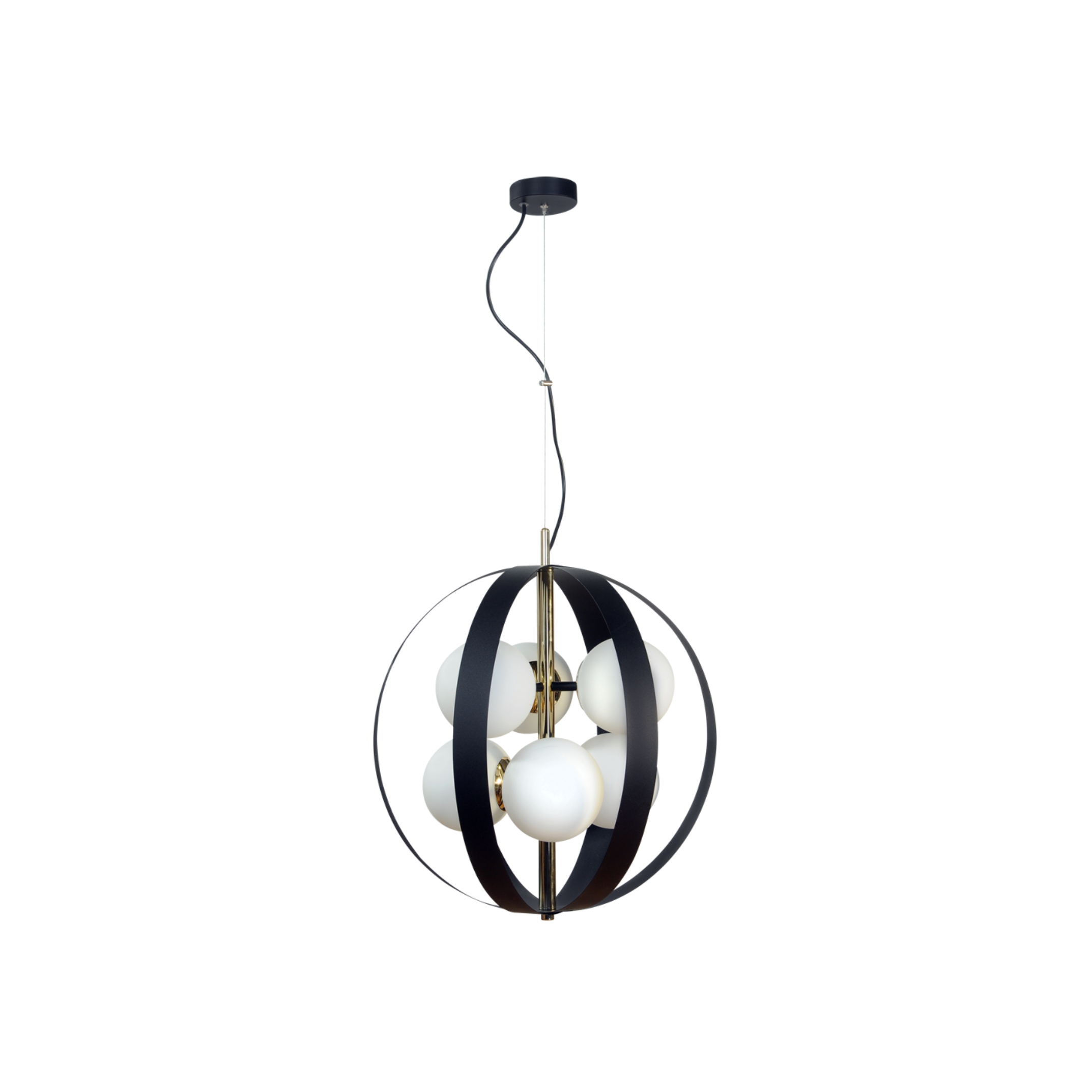 1138 LAMPA WISZĄCA NELA 50CM CZARNO-ZŁOTA/ BLACK-GOLD