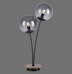 11390-79 GREEN WIDOW LAMPA STOŁOWA CZARNY/DREWNO