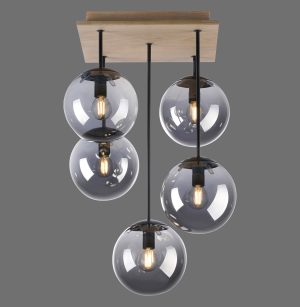 11395-79 GREEN WIDOW LAMPA SUFITOWA CZARNY/DREWNO